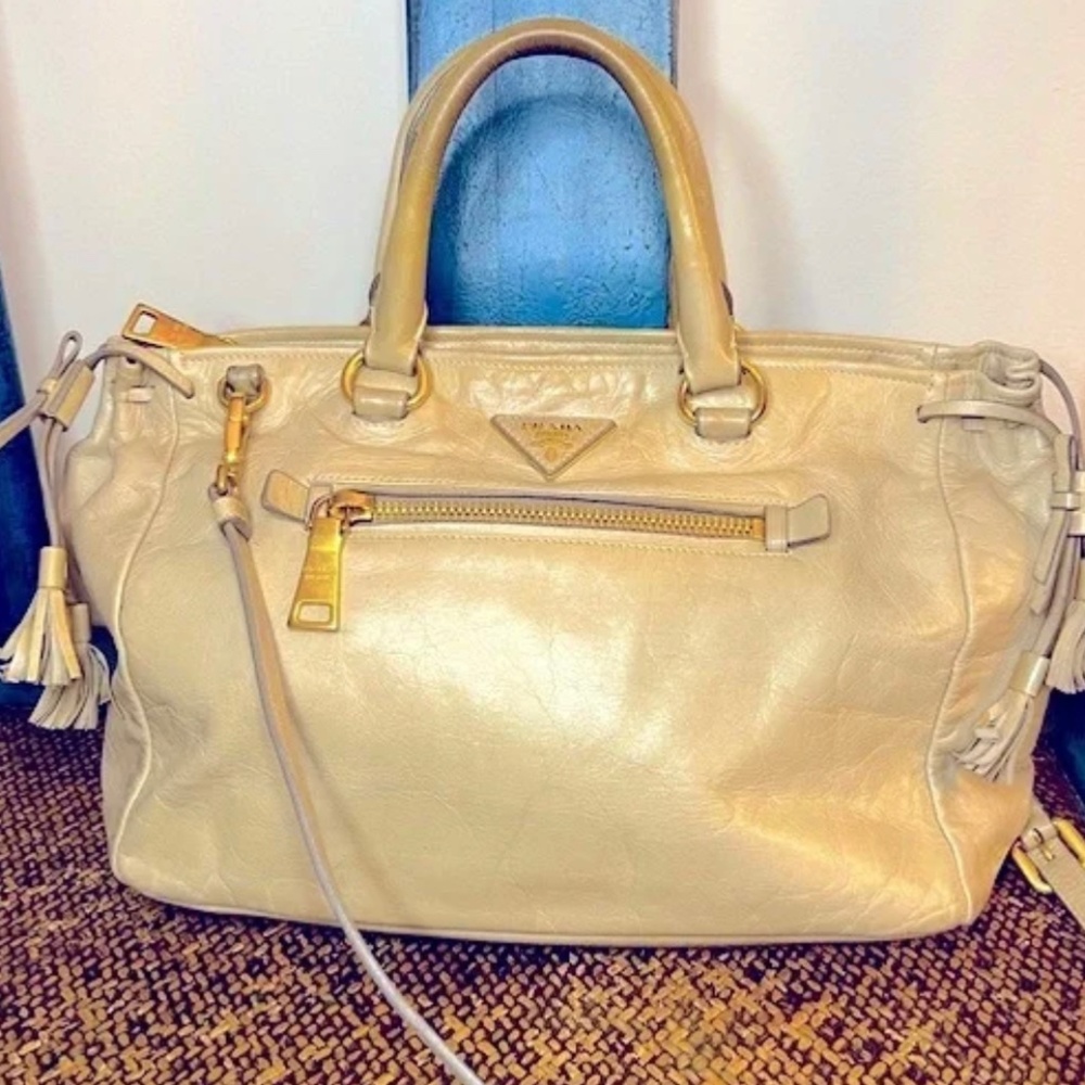 Prada Leather crossbody tote